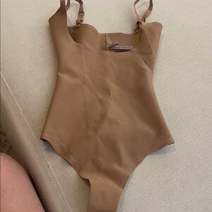 skims open bust thong bodysuit